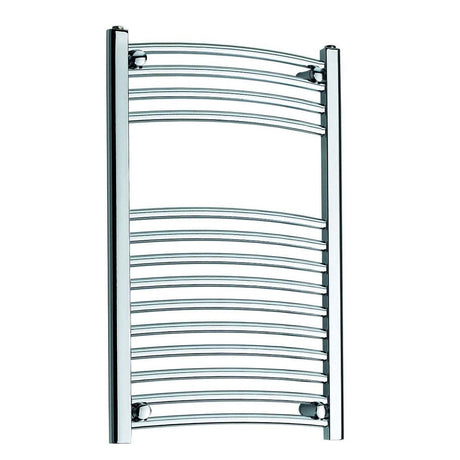Kartell K-Rad K-Rail 800mm high chrome curved towel rail for modern bathrooms