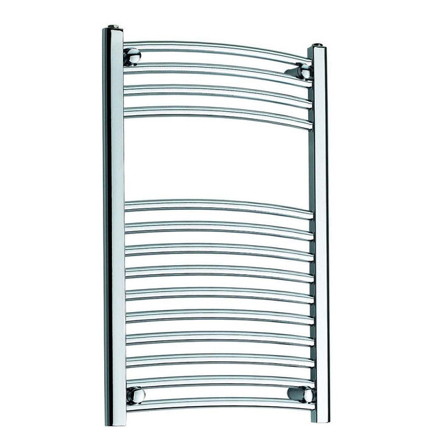 Kartell K-Rad K-Rail 800mm high chrome curved towel rail for modern bathrooms