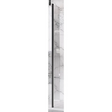 Roman Liberty 243mm Return 2000mm High Grid Black Wetroom Screen with Wall Arm Support - KLSPM3GPB