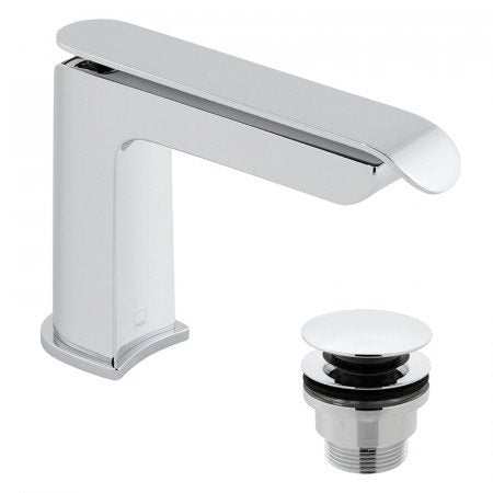 Vado Kovera Mono Basin Mixer with universal waste in chrome finish for modern bathrooms