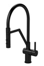 Launde Abbey Ravi Mono Basin Single Lever Round Basin Tap and Rinser - Matt Black
