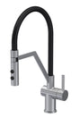 Launde Abbey Ravi Mono Kitchen Sink Mixer Tap Single Lever Handle - Brushed Nickel