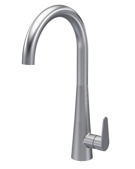 Launde Abbey Mono Single Lever Handle Kitchen Sink Mixer Tap - Brushed Nickel