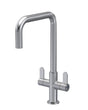 Launde Abbey Kosi Mono Kitchen Sink Mixer Tap Dual Lever Handle - Brushed Nickel