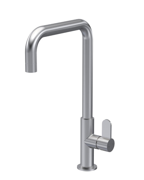 Launde Abbey Single Lever Handle Mono Kitchen Sink Mixer Tap - Brushed Nickel