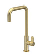Launde Abbey 1TH Single Lever Handle Mono Kitchen Sink Mixer Tap - Brushed Brass