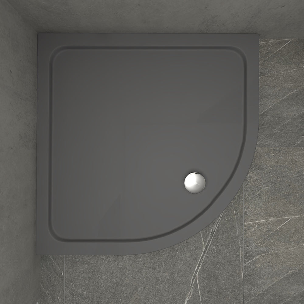 Kudos Kstone Slip Resistant Quadrant Shower Tray 800mm - Slate Grey - KSQ80SRGR