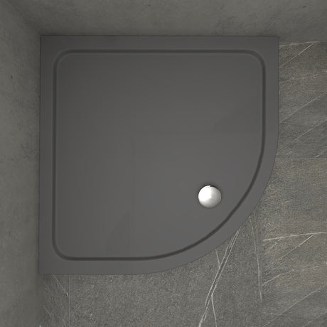 Kudos Kstone Slip Resistant Quadrant Shower Tray 800mm - Slate Grey - KSQ80SRGR