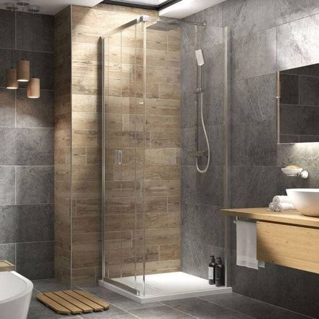 Kudos Pinnacle8 Centre Folding Doors Side Panel 1000mm - Chrome - P8CF2SP100 - TAP 'N' SHOWER