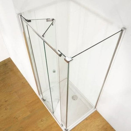 Kudos Pinnacle8 Centre Folding Doors Side Panel 900mm - Chrome - P8CF2SP90 - TAP 'N' SHOWER