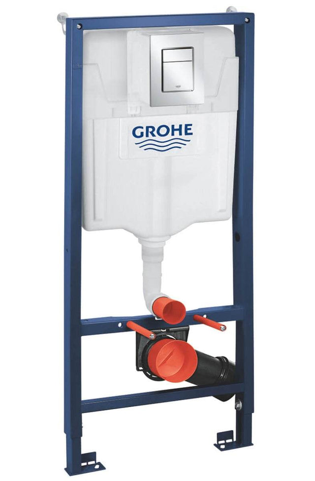Grohe Rapid SL 3 In 1 Set wall hung WC frame with GD2 flushing cistern for easy installation and durable use