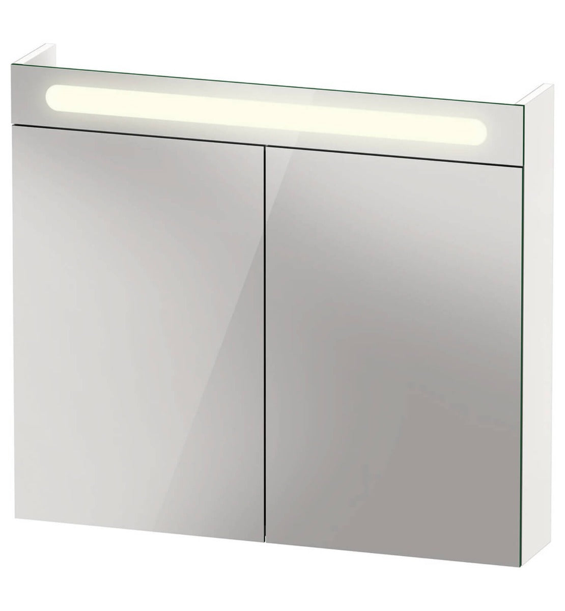 Duravit No.1 Two Door Mirror Cabinet With LED Light  800 x 700mm - Matt White - N17921000003000