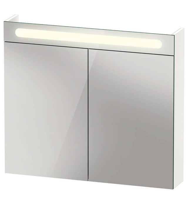 Duravit No.1 Two Door Mirror Cabinet With LED Light  800 x 700mm - Matt White - N17921000003000