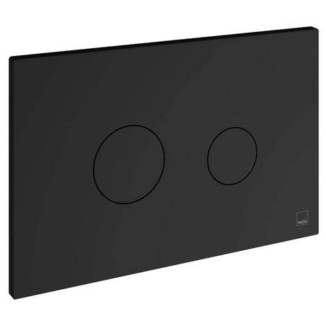 Vado Cameo Dual Flush Plate - Matt Black - WG-195-RO-MB