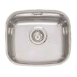 Reginox Comfort Integrated stainless steel kitchen sink with polished finish and strainer waste for seamless worktop installation