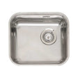 Reginox OKG Comfort stainless steel integrated kitchen sink with polished finish and strainer waste