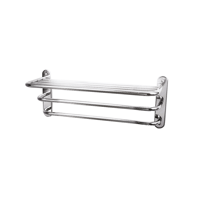 Nuie Storage Chrome Traditional 3 Tier Towel Rack - LA380