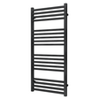 Radox Quebis 1550mm H black pearl designer heated towel rail with modern horizontal bars