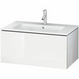Duravit L Cube 1 Drawer Wall Mounted Vanity Unit Only 820mm Wide - White Gloss - LC614102222