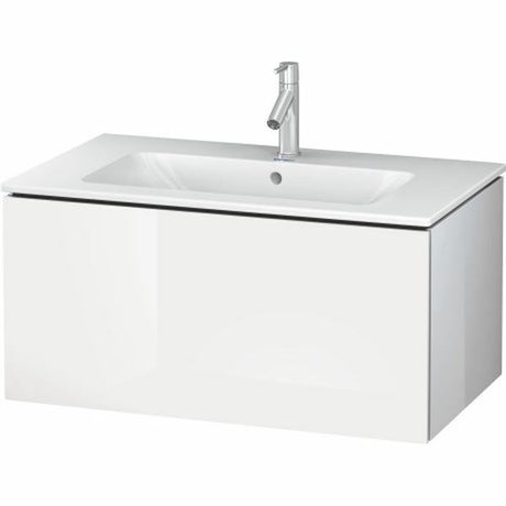 Duravit L Cube 1 Drawer Wall Mounted Vanity Unit Only 820mm Wide - White Gloss - LC614102222