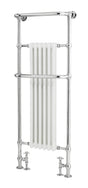 Launde Abbey Brampton Towel Rail Traditional Radiator 1500 x 575mm - Chrome