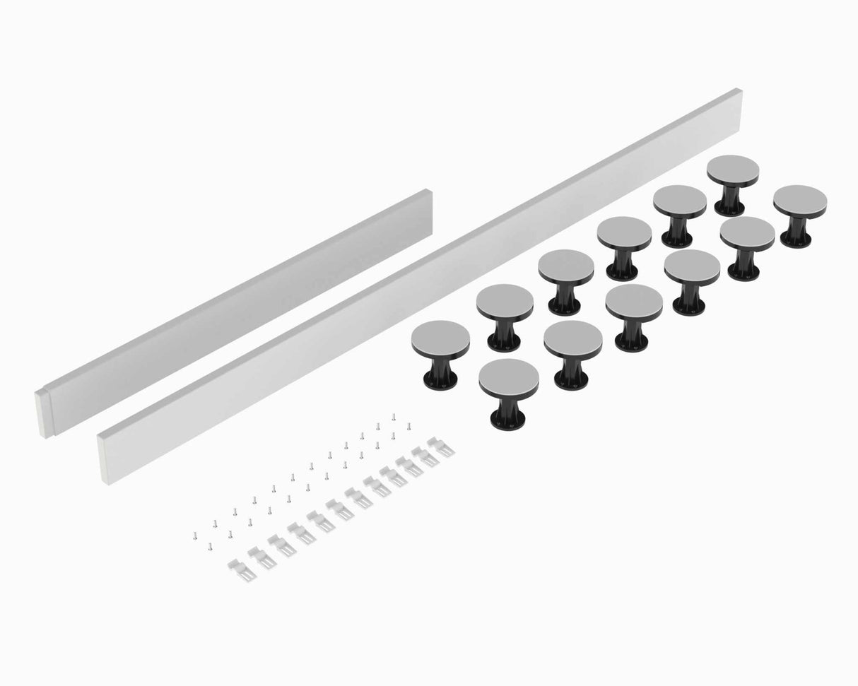Nuie Shower Trays White Contemporary Leg Set Suitable for 1300-1800 Rectangular & Walk in - LEG4W
