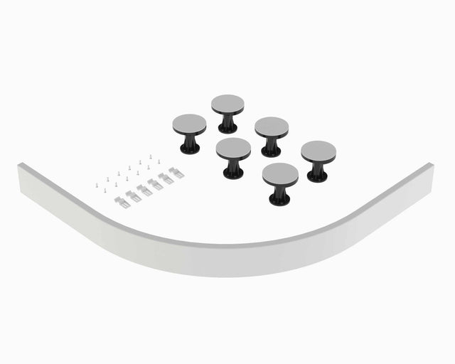 Nuie Shower Trays White Contemporary Leg Set Suitable for 700-900 Quad & Offset - LEG5W