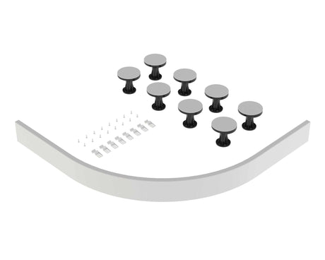 Nuie Shower Trays White Contemporary Leg Set Suitable for 1000-1200 Quad & Offset - LEG6W