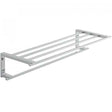 Vado Level Towel Shelf with 550mm chrome towel rail for modern bathrooms