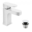 Vado Life Mono Basin Mixer chrome single lever deck-mounted tap with clic-clac waste