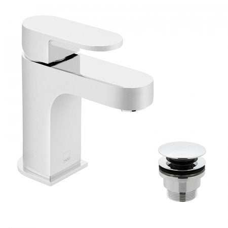 Vado Life Mono Basin Mixer chrome single lever deck-mounted tap with clic-clac waste