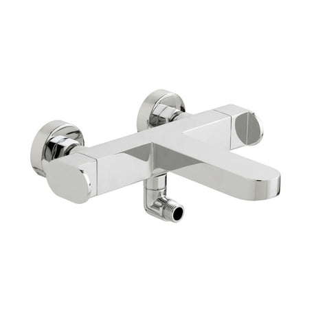 Vado Life Wall Mounted Thermostatic Bath Shower Mixer Tap With Shower Kit - Polished Chrome - LIF - 123T+K - CP - TAP 'N' SHOWER