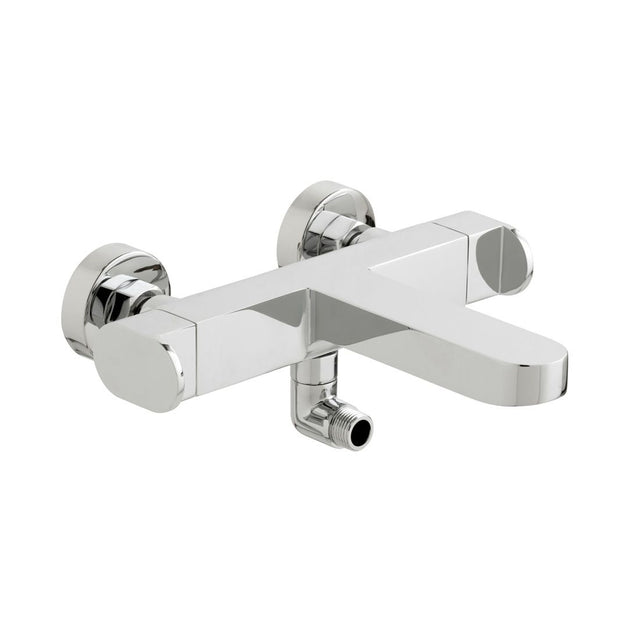 Vado Life Wall Mounted Thermostatic Bath Shower Mixer Tap With Shower Kit - Polished Chrome - LIF - 123T+K - CP - TAP 'N' SHOWER
