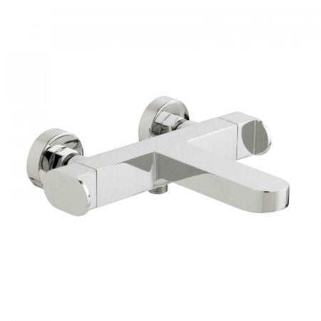 Vado Life Thermostatic bath wall mounted chrome mixer tap made of solid brass with modern design