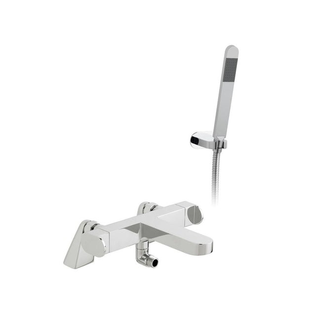 Vado Life Thermostatic Bath Shower Mixer Tap With Shower Kit - Polished Chrome - LIF - 131T+K - CP - TAP 'N' SHOWER