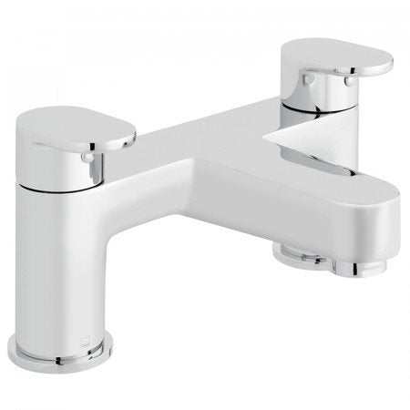 Vado Life 2 Hole Bath Filler deck mounted chrome bath tap with modern design