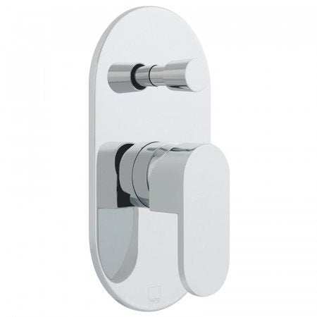 Vado Life Concealed chrome single lever wall-mounted manual shower valve with diverter
