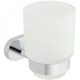 Vado Life Frosted Glass wall-mounted tumbler and chrome holder for bathroom accessories