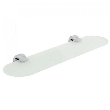 Vado Life frosted glass shelf 530mm chrome wall-mounted bathroom storage shelf