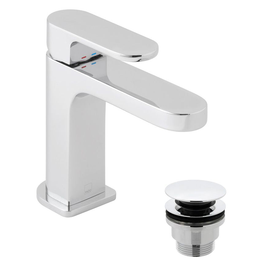 Vado Life Slimline Deck Mounted Single Lever Mono Basin Mixer with Universal Waste - Chrome - LIF-200/CC-CP