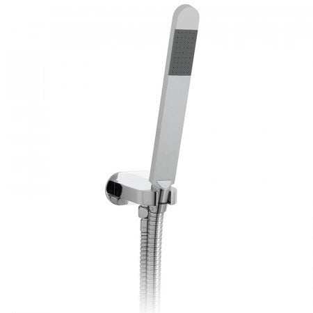 Vado Life Single Function mini shower kit with 150cm chrome hose and bracket with integrated outlet