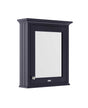 Hudson Reed Old London Twilight Blue traditional mirrored bathroom cabinet 650mm wide with left to right door swing