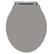 Hudson Reed Chancery storm grey soft close toilet seat with chrome hinges