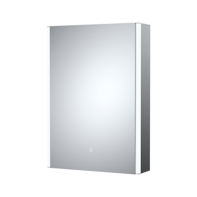 Nuie Cabinets Mirror Contemporary Meloso bathroom cabinet with soft-closing double-sided mirrored door and sleek design