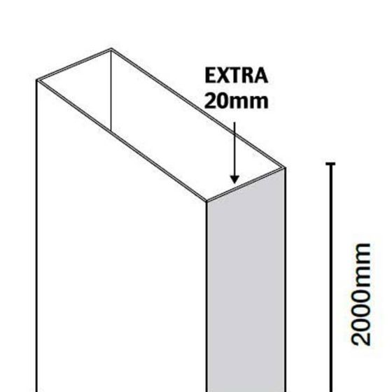 Merlyn 10 Series Pivot Shower Door Closing Side Extension Profile 20mm Adjustment - Chrome - M108EXTPV