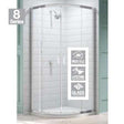 Merlyn 8 Series Quadrant Shower Enclosure 800mm x 800mm - Clear Glass- M83211