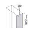 Merlyn Ionic Source Extension Profile 20mm - A1214C0 - TAP 'N' SHOWER