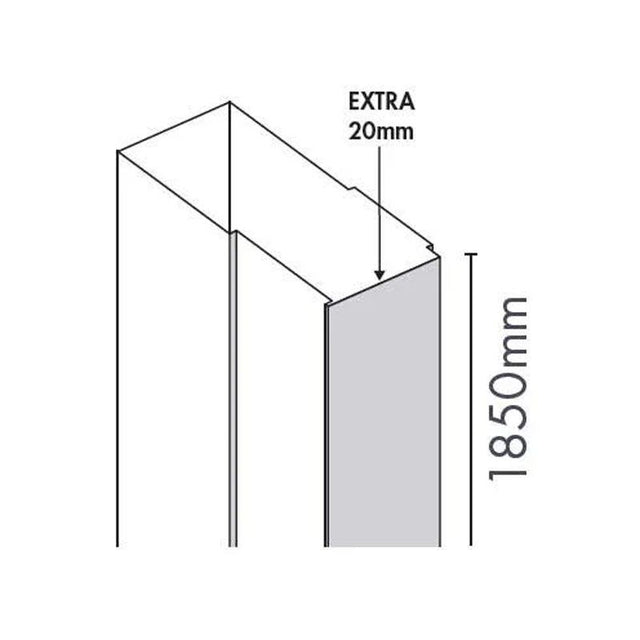 Merlyn Ionic Source Extension Profile 20mm - A1214C0 - TAP 'N' SHOWER