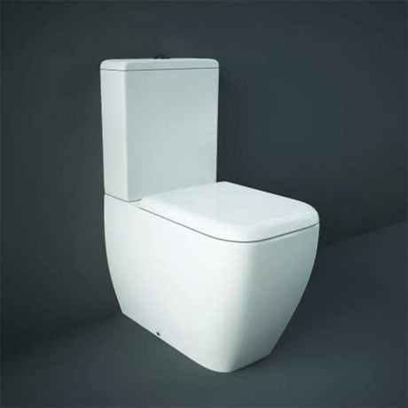 RAK Metropolitan Rimless Close Coupled Fully Back to Wall WC Pan - White - METCCBTWPAN-R