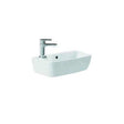Britton My Home short white projection basin with one tap hole and overflow for small bathrooms